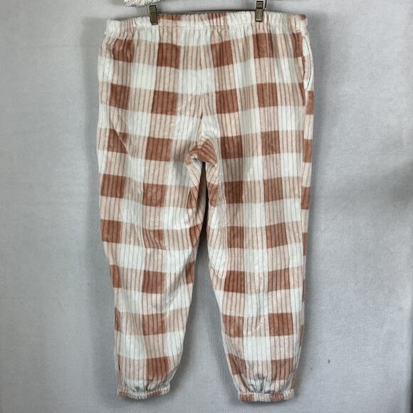 Joyspun Pajama Set Sweater & Joggers XL Stay Cozy Gingham Brown Fall - Picture 9 of 15